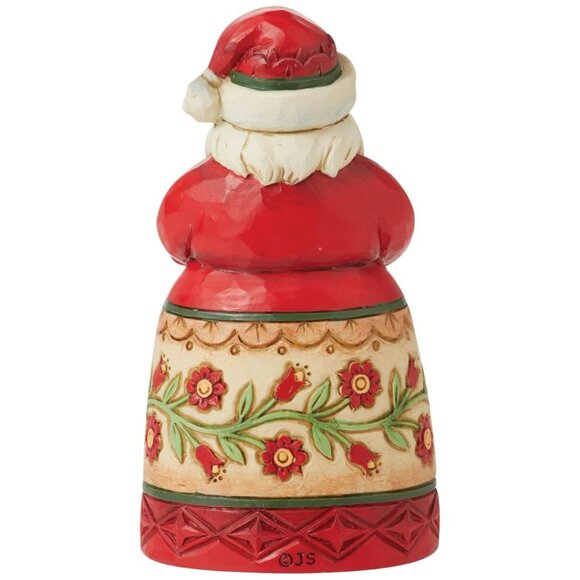 Enesco Jim Shore Heartwood Creek Four Seasons Mini Santa Holding Heart Figurine - Picture 2 of 5